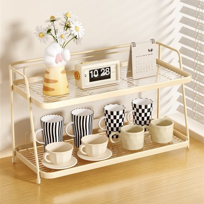 水杯架置物架桌面收纳杯子神器餐桌台面客厅茶杯咖啡杯.沥水放置