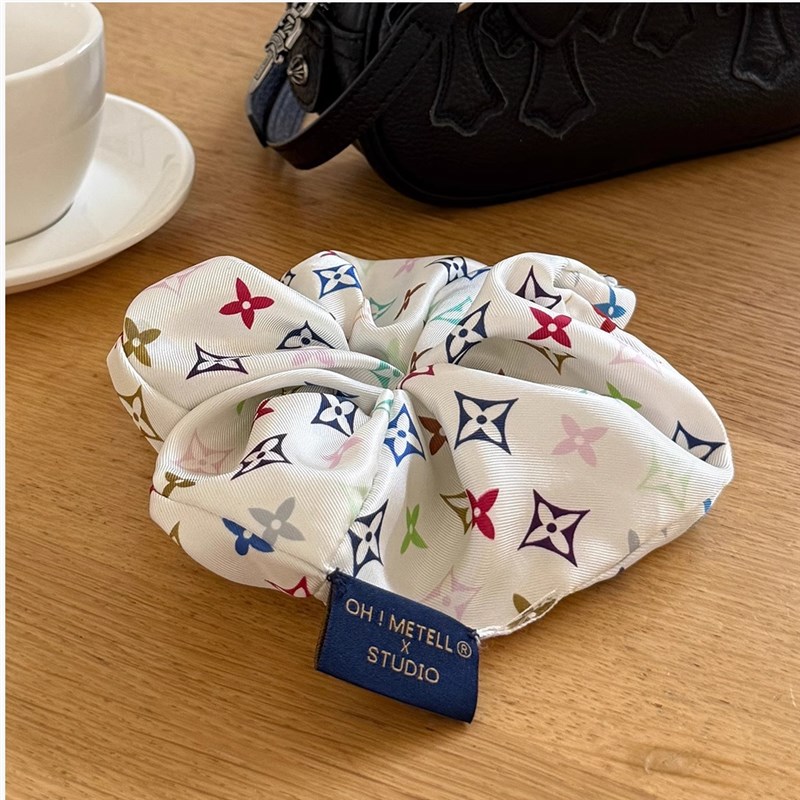 Oh!Me Tell【春季限定】白三彩R老花大肠发圈发绳