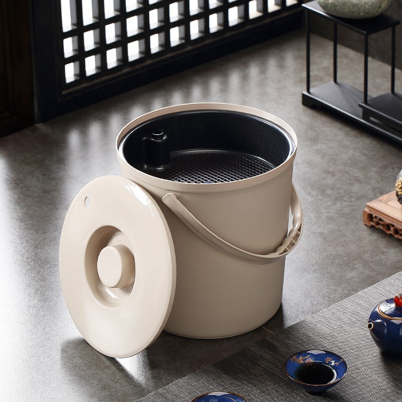 茶叶过滤垃圾桶茶水渣桶废水桶矮款D功夫茶台垃圾桶茶具储排水小