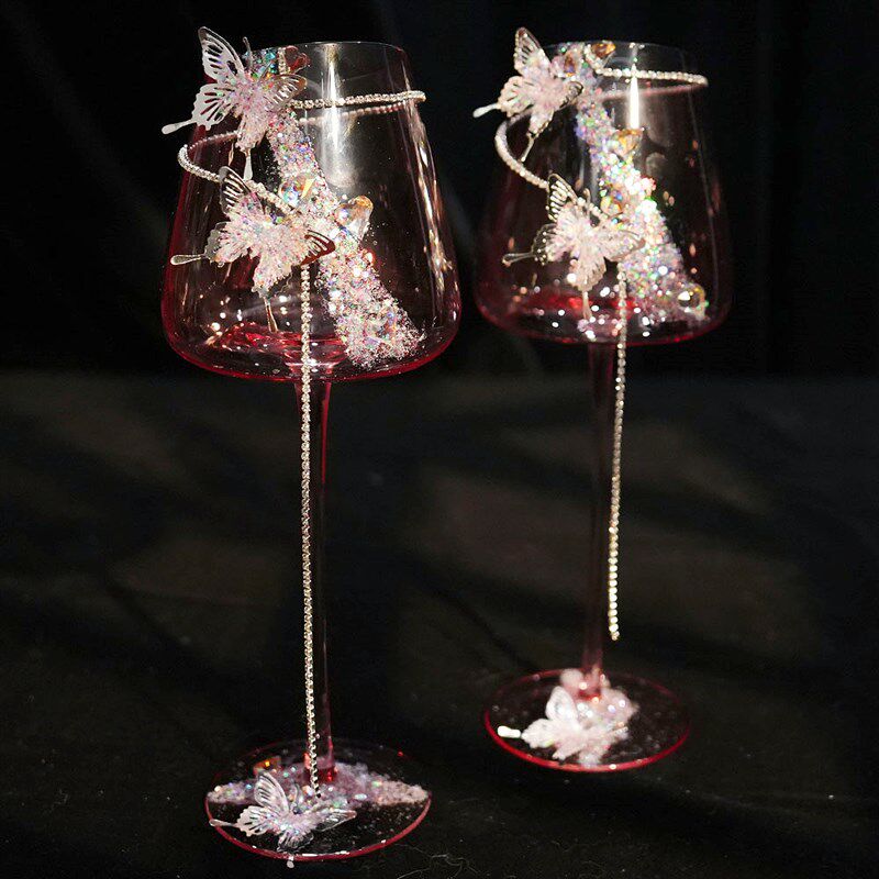敬酒杯创意diy材料包葡萄鸡尾酒杯高脚香槟杯结婚仪式感订婚礼物