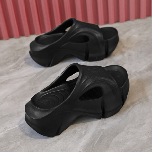 增高休闲防滑防臭百搭时尚 2024新款 海边7CM 女厚底外穿夏季 拖鞋