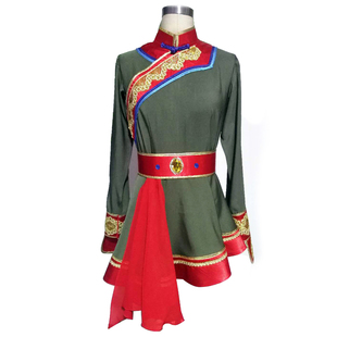 蒙古舞蹈服装内蒙草原舞成人新款少数民族男款袍藏族演出服女套装