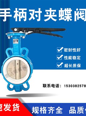 D371aF-16  涡轮手柄对夹蝶阀四氟304不锈钢球板DN40 50 65 80 10