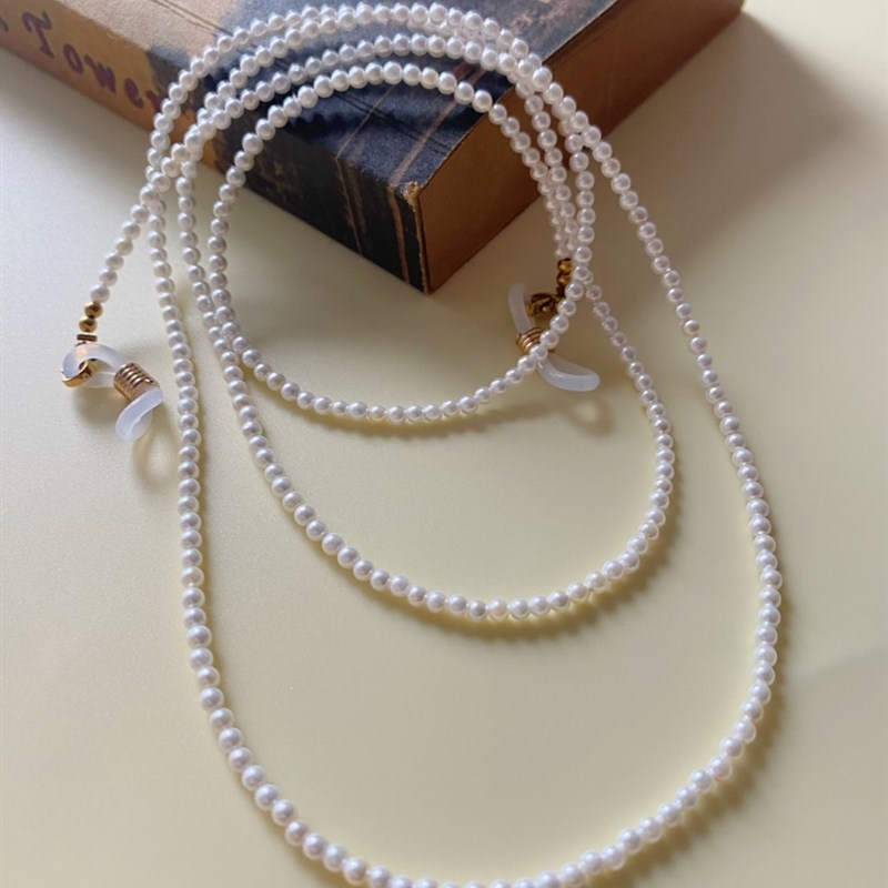 极细珍珠眼镜链女级南洋天然贝珠百搭项链手链时尚轻奢小众配饰