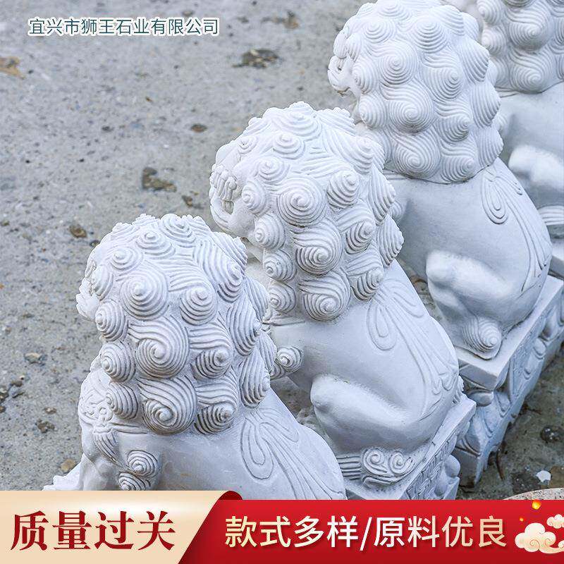 009大厂家汉白玉型青石雕中国风雕刻神兽石工艺品件摆子