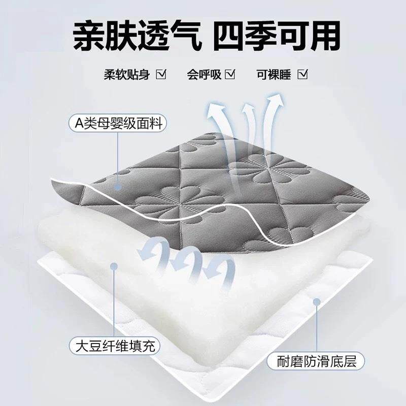 六包床笠拉链款夹棉糯米猪床罩床套全罩席护梦思床垫保罩防面尘20
