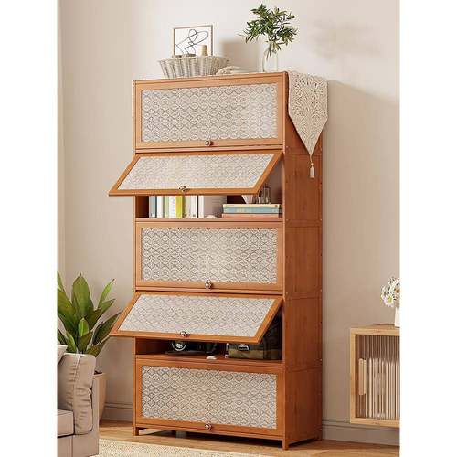 家用室内书桌旁小书架落地置物架书柜收纳客厅儿童靠墙杂物储物柜