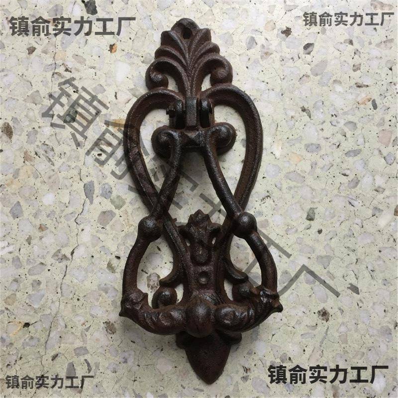 欧式复古怀旧门敲门扣做旧铸铁铁艺大门装饰别墅家居庭院工艺品