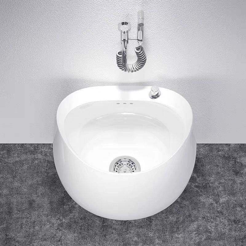 落地式水池户拖把池椭圆形用拖地盆家阳794蛋形墩布池卫生台间外