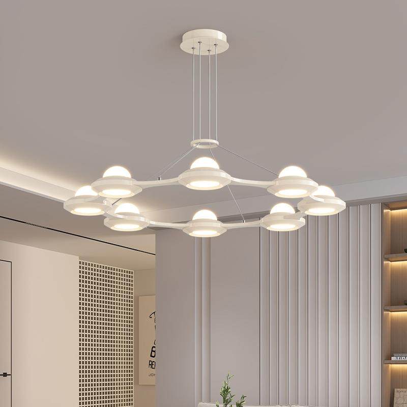 2025新款法式奶油风创意大厅主灯全光谱护眼广东中山灯具客厅吊灯,家装灯饰光源,智能吊灯,淘宝优惠券,粉丝福利购,淘宝优惠卷