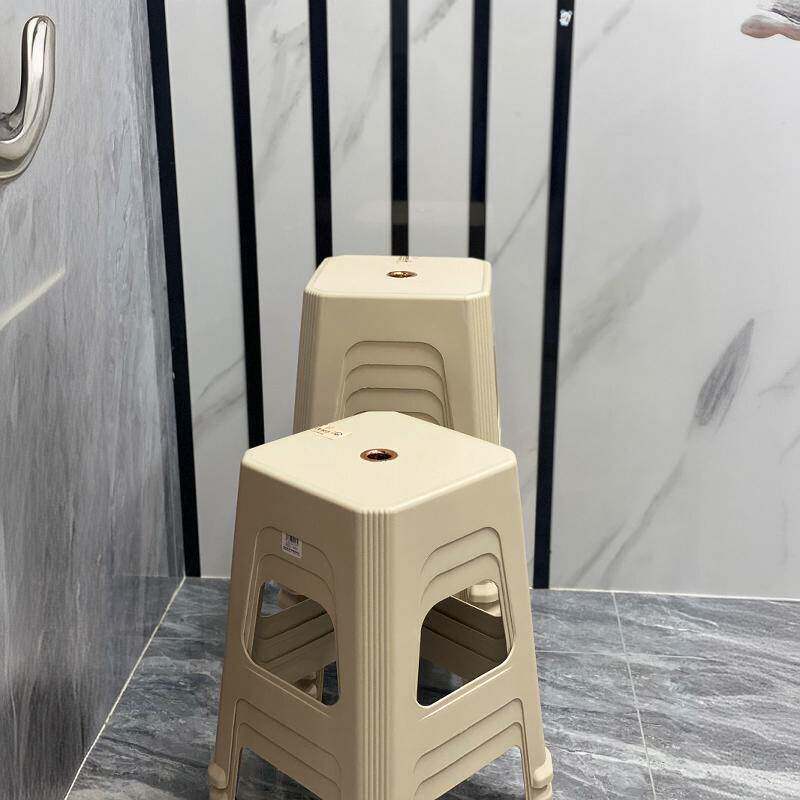 塑料凳子家用加厚经济型朔料方板凳客厅餐桌登子椅子简易熟胶高凳