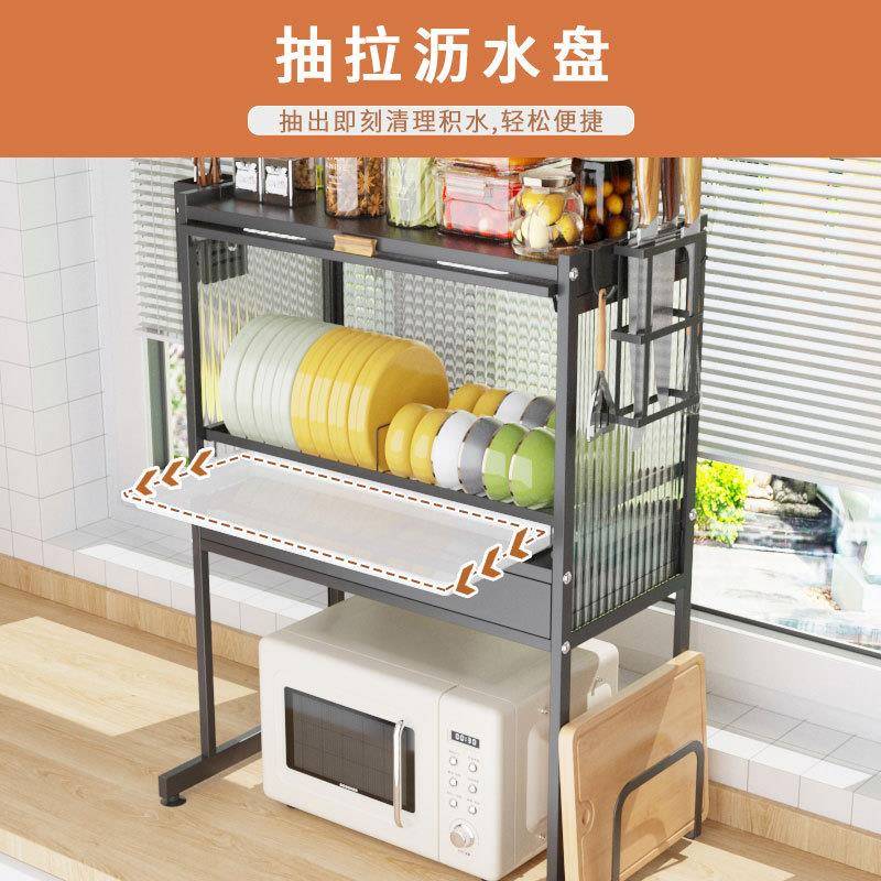 厨房置物架带盖碗架水架碗家用台碗碟61778收纳架放碗盘面防尘沥