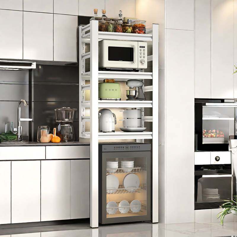 厨房置物架下空式消毒柜小冰箱上方置物架烤箱微波炉收纳架储物架