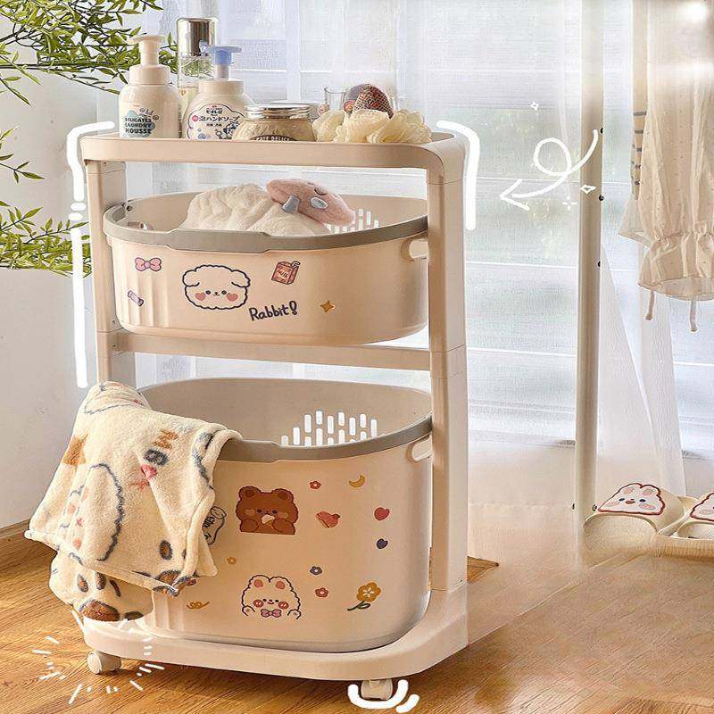 浴室脏衣篮推车置物架脏衣篓卫生间脏衣服洗手间收纳架衣架脏衣筐,收纳整理,书桌收纳置物架,淘宝优惠券,粉丝福利购,淘宝优惠卷