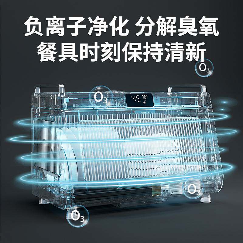 碗碟收纳架家用厨房消毒双层碗柜带盖沥水收纳箱置物架碗筷收纳盒
