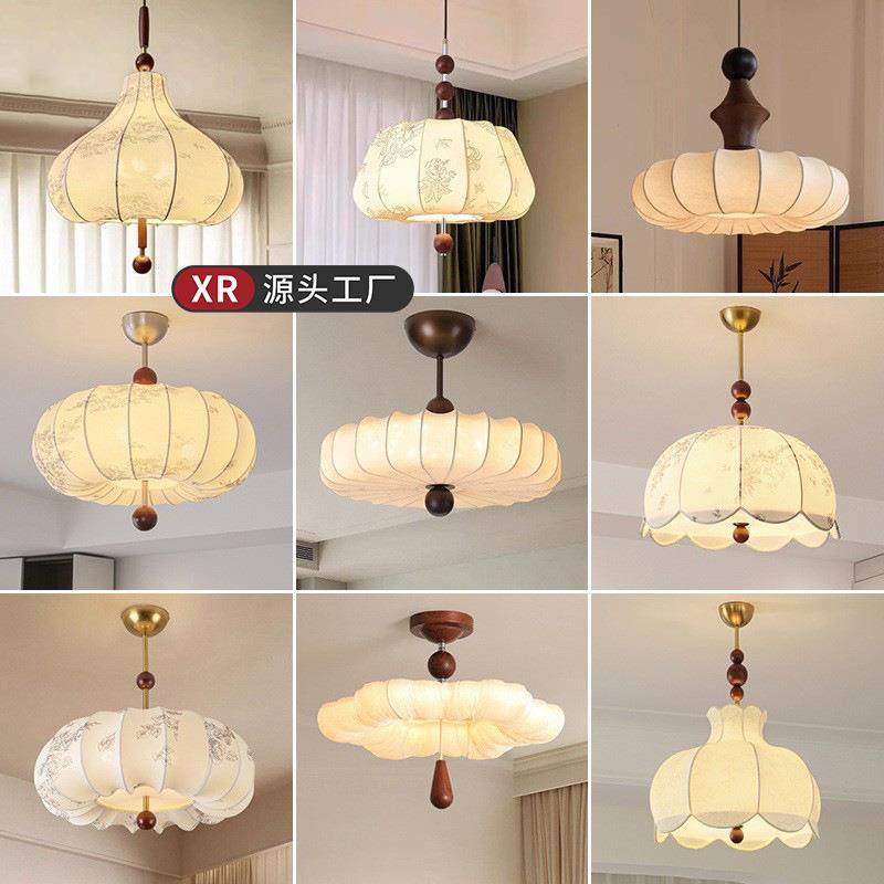 法式中古风布艺卧室灯美式复古餐厅吊灯vintage南洋温馨主卧灯具,家装灯饰光源,智能吊灯,淘宝优惠券,粉丝福利购,淘宝优惠卷