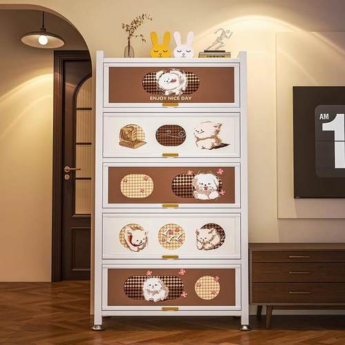 中古风家用书柜钢制靠墙铁艺书架防尘柜落地收纳柜储物柜置物柜子