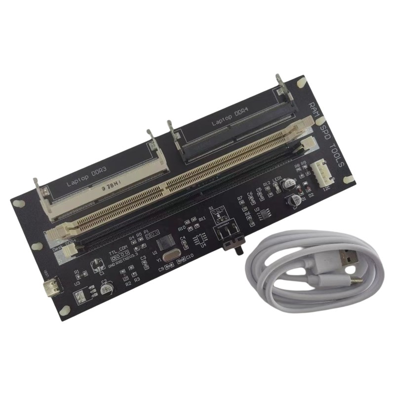 解密四代内存烧录器SPD/EP编程器台式DDR34改内存频率日期系列号