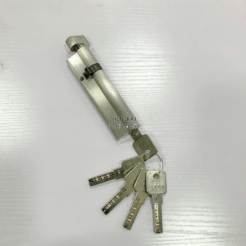 纯铜偏心锁芯110偏75+35 子母双开门锁芯120偏心锁芯单87.5+32.5T