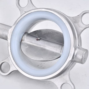 16P硅胶四氟不锈钢手动蝶阀DN40 蝶阀D71X 304不锈钢对夹式