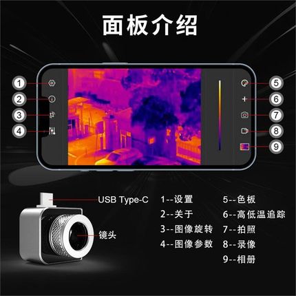 胜利VC328C安卓热成像仪红外成像热像仪工业适合户外平原