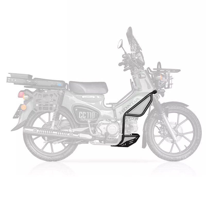 适用本田CROSSCUB改装保险杠CC110护杠幼兽防摔杠发动机底板配件