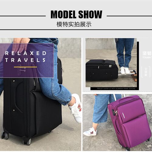行李箱帆布牛津布拉杆箱子24 28 20寸密码登机R箱男女旅行箱万向
