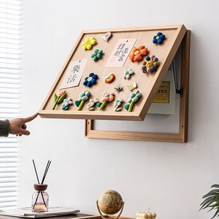 原木风磁吸电表箱装饰画diy冰箱贴配电箱强弱电箱盖板遮挡画遮丑