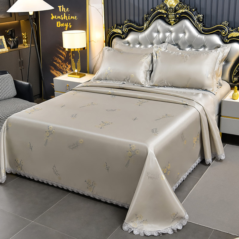 夏季色织提花冰丝席床单款三件套可机水洗折叠凉席夏天空调软席子,床上用品,冰丝席,淘宝优惠券,粉丝福利购,淘宝优惠卷