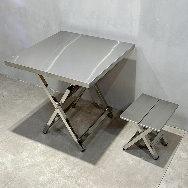 不锈钢户外折叠桌子餐桌小户型不锈钢折叠椅子休闲桌椅工业风简约,住宅家具,折叠桌,淘宝优惠券,粉丝福利购,淘宝优惠卷