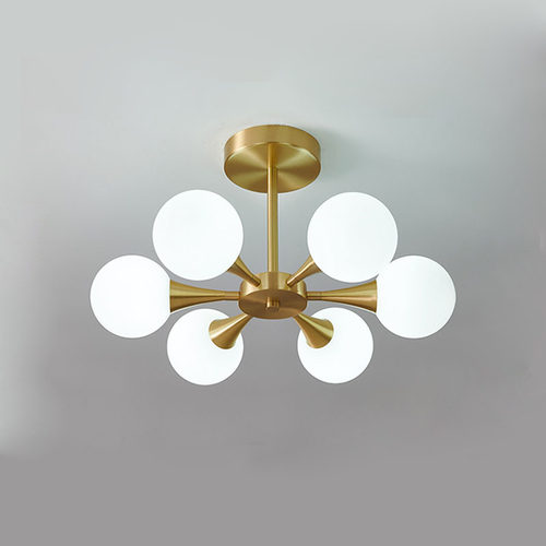 北欧全铜网红主卧室灯客厅吊灯简约现代餐厅书房创意个性吸顶灯