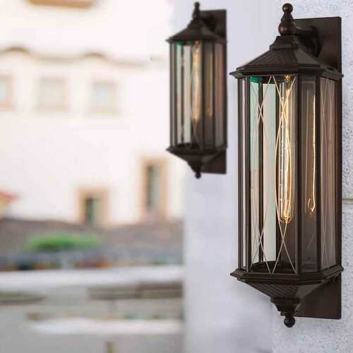 led户外壁灯防水新中式复古露阳台庭院灯过道楼梯室外背景墙壁灯