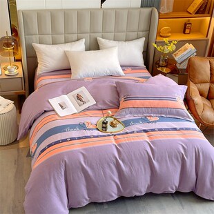 加厚全棉磨毛被套单件双人200x230纯棉秋冬季 保暖被罩180x220x240