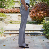 时尚 喇叭裤 休闲微喇西裤 男韩版 免烫垂感弹力修身 阔腿裤 中青年男士