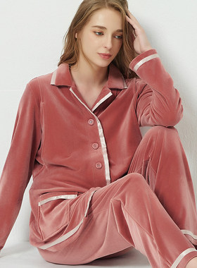 冬季孕妇睡衣加厚保暖月子服怀孕期哺H乳加绒居家服套装产后喂奶