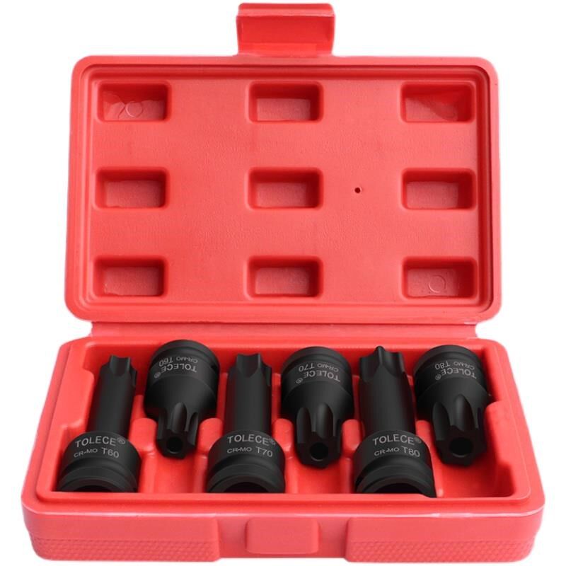 。旋具套筒1/2风炮连体批头 电动扳手内六花六角旋具套筒套装