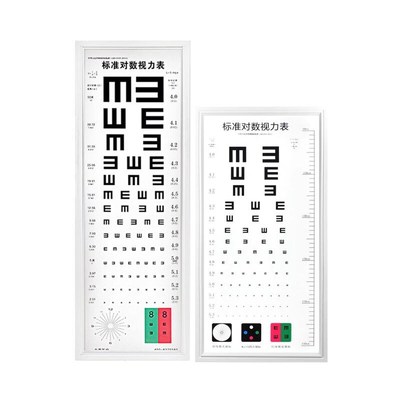 标准对数超薄led视力表儿童幼儿园家用5米25米测试国际视力灯箱精