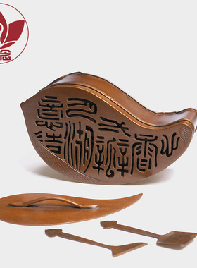 庆松堂苏工铜炉名家胡庆松制一叶印香炉紫铜复古手工炉熏香炉