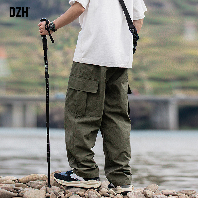 青少年军绿色多口袋工装裤男潮牌宽松直筒休闲裤2024新款春秋裤子,男装,休闲裤,淘宝优惠券,粉丝福利购,淘宝优惠卷