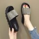 外穿女夏季 夏款 室外厚v底2023年新款 凉拖鞋 炸街外出时尚 百搭一字