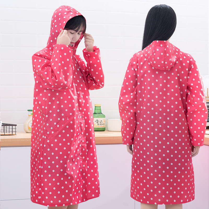 围裙女2021新款家用厨房外套长袖防水防油大人加厚长款工作服罩衣