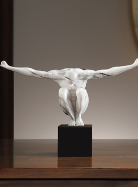 现代简约创意体操运动员玄关书柜摆件家居客厅办公室软装饰品摆设