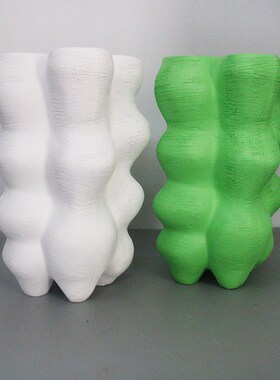 简约现代绿色树脂艺术插花花器样板房客厅茶几餐桌家居饰品摆设