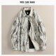 春季 外套 男潮牌高级感不规则小众百搭衬衣式 中式 复古水墨扎染衬衫
