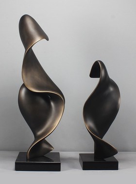 雕塑摆饰抽象艺术家居饰品酒店玄关摆放样板房售楼处客厅轻奢摆件