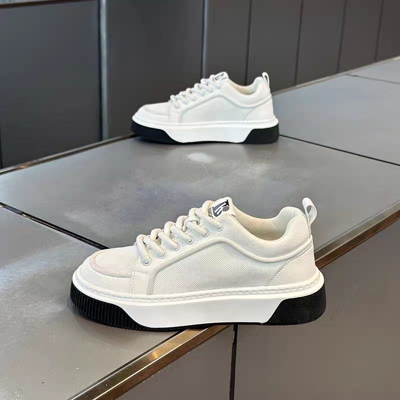 帆布男鞋2025新款夏季透气休闲运动网面布鞋学生韩版厚底小白板鞋,流行男鞋,帆布鞋,淘宝优惠券,粉丝福利购,淘宝优惠卷