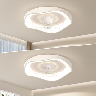 主卧室静音风扇吸顶灯一体智能全光谱护眼房间客厅吊灯具现代简约