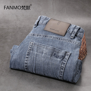 长子 直筒宽松牛仔裤 2024春夏薄款 灰蓝色复古做旧水洗柔软舒适男士