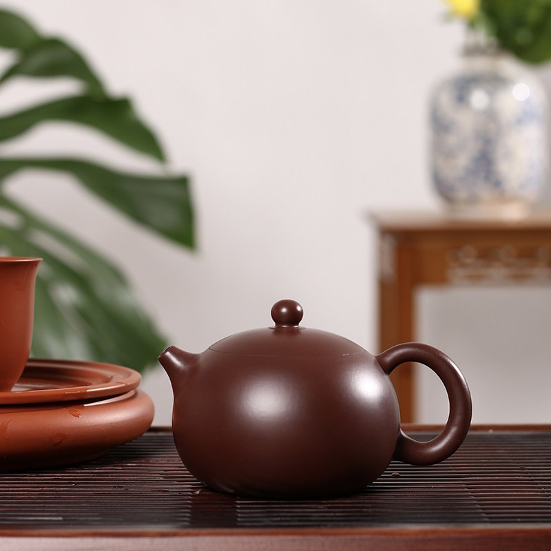 鹏音伴潮州紫泥黑金刚手拉原矿工夫茶西施壶小容量朱泥潮汕手工茶壶家用配件