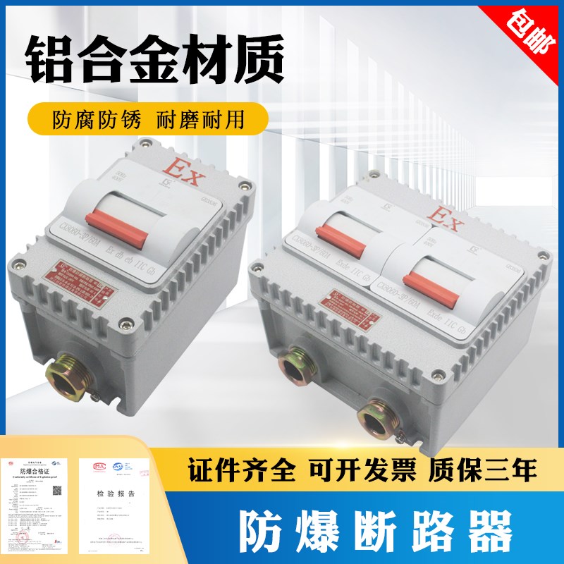 防爆断路器 回路箱 1P 2P 3P 63A DLK52系列防爆新型一体式断路器